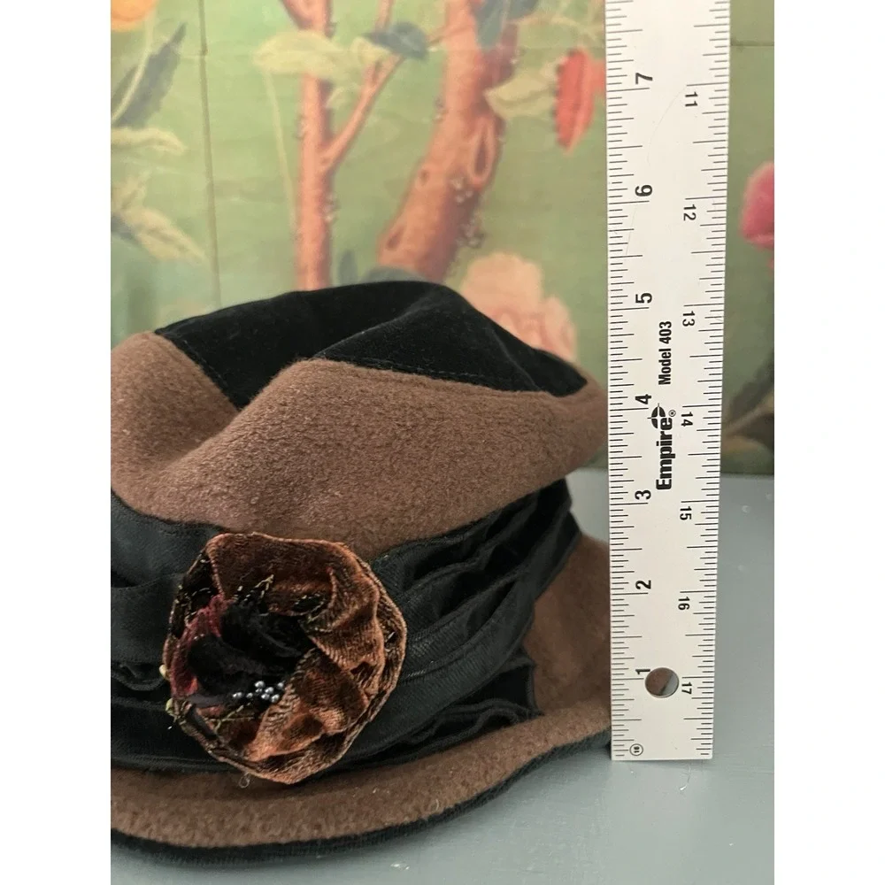 Shani 90s Y2K Blossom Slouchy Bucket Cloche Floral Rose Women's XS Hat